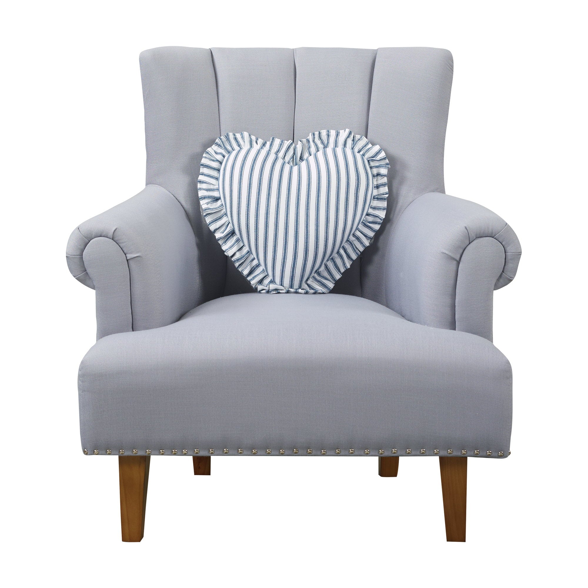 Americana Heart Shaped Printed Patriotic Throw Pillow, 14x14 inch, front view