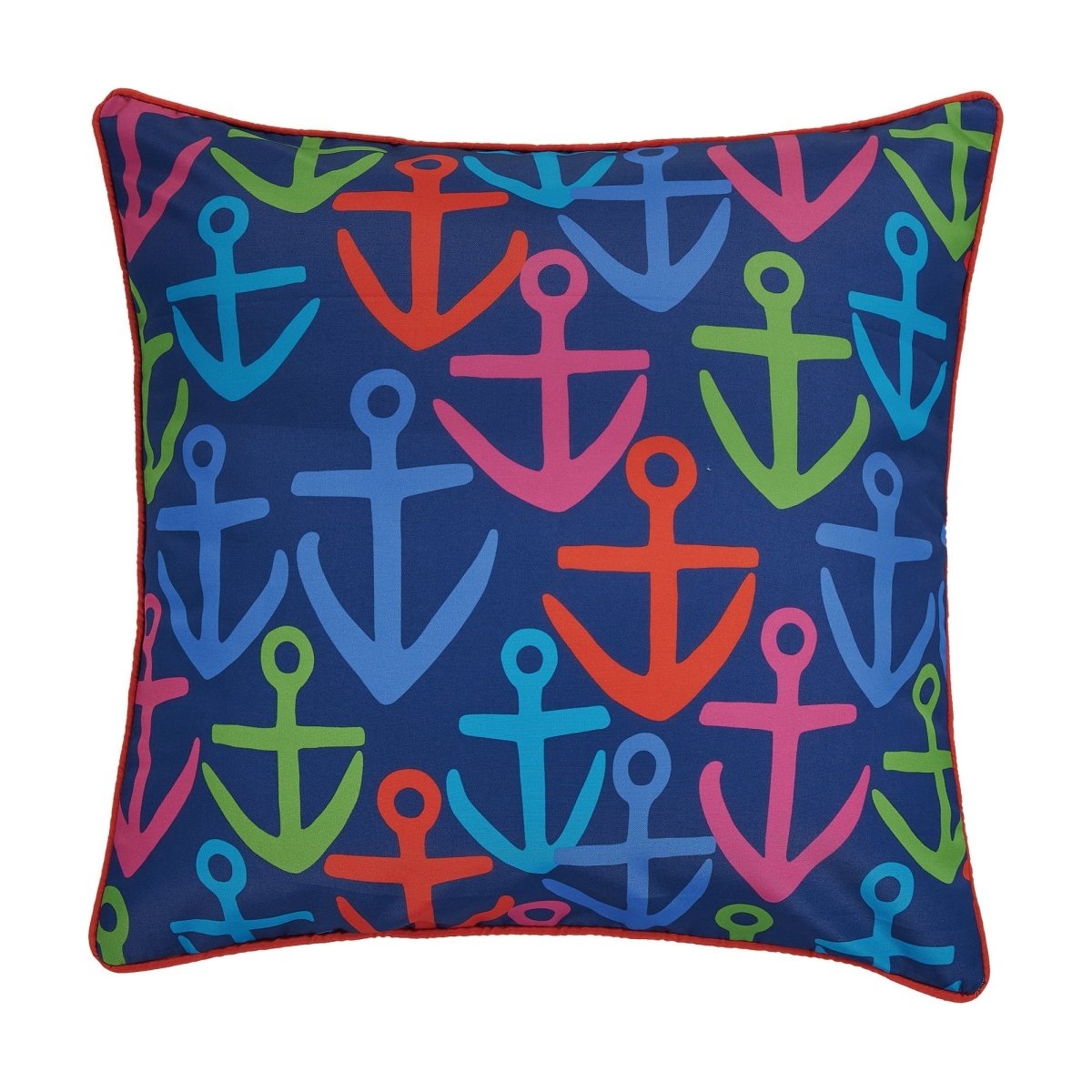Anchor Printed Throw Pillow, 20x20 inch, front view