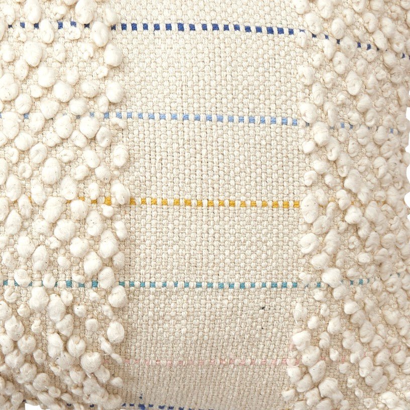 Baubles Embroidered Throw Pillow, close-up detail