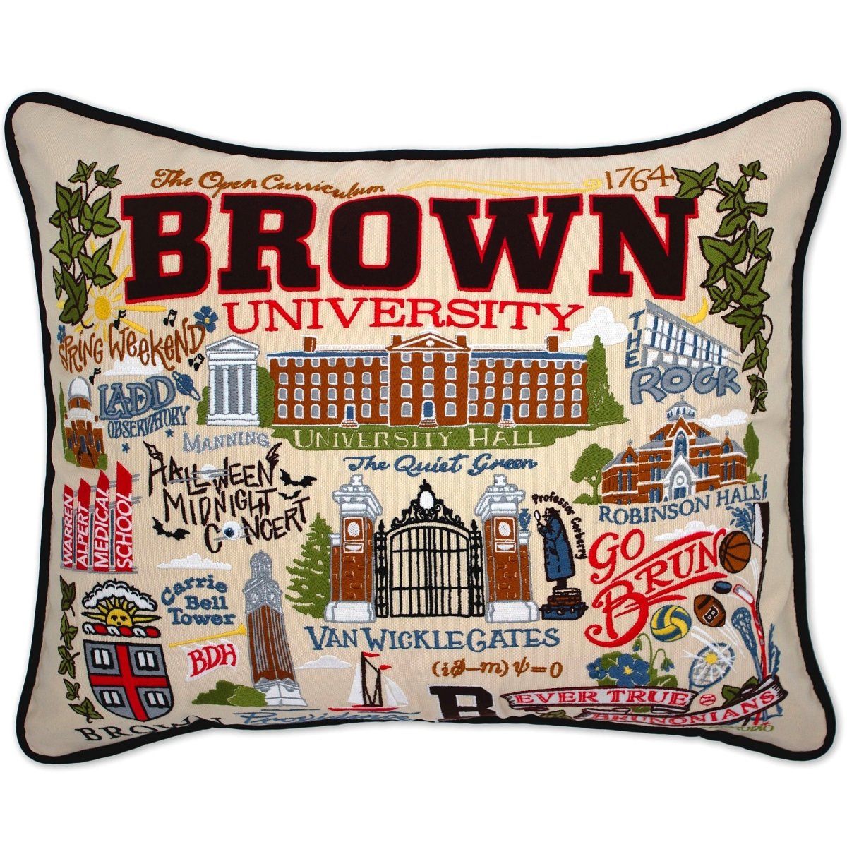 Brown University bears decorative throw pillow