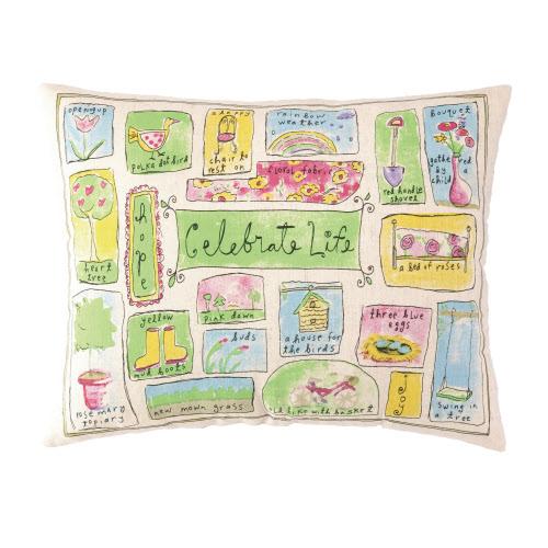 Celebrate Life Printed Throw Pillow, 14x18 inch, front view
