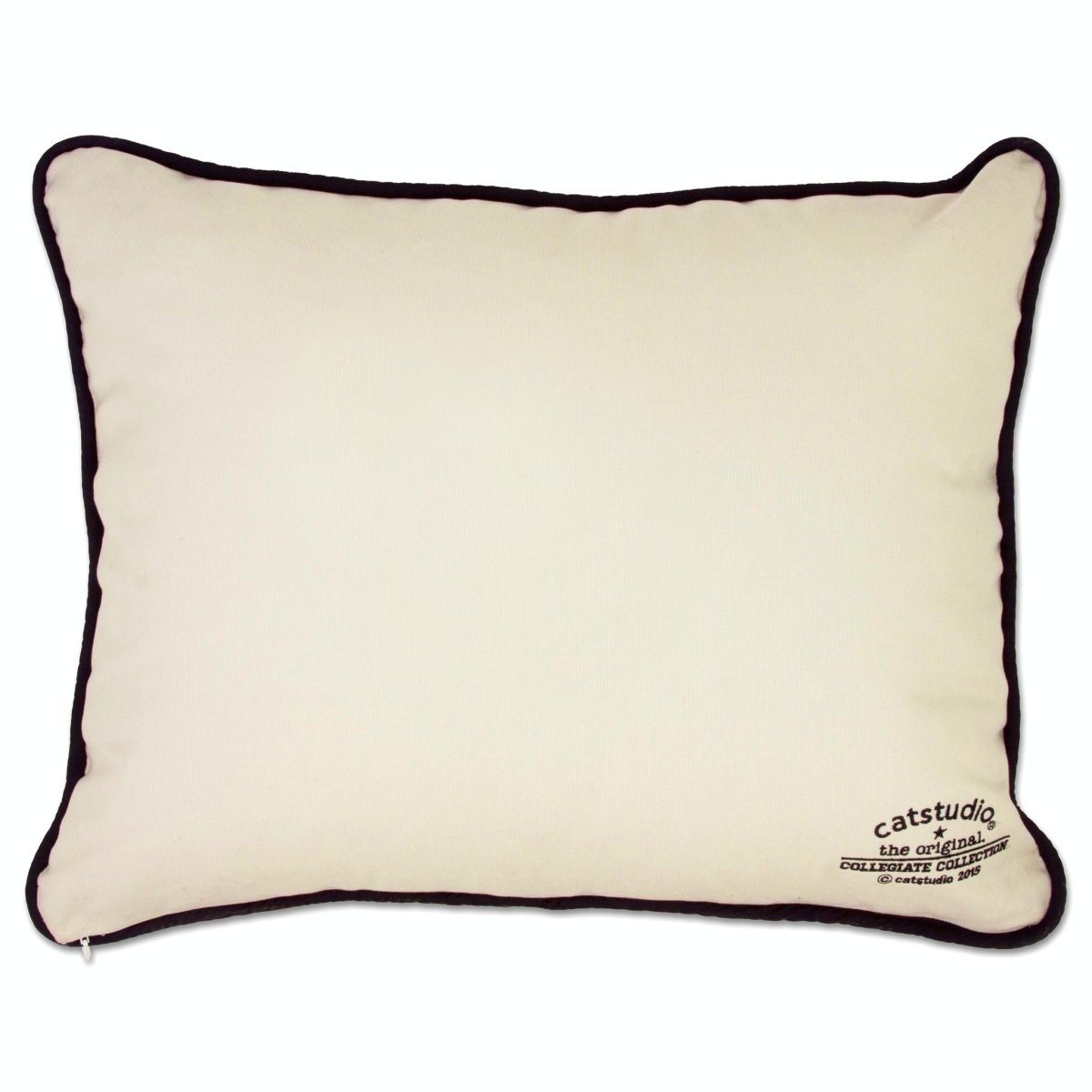 Central Florida Knights Embroidered College Pillow - back view showing velvet backing and zipper