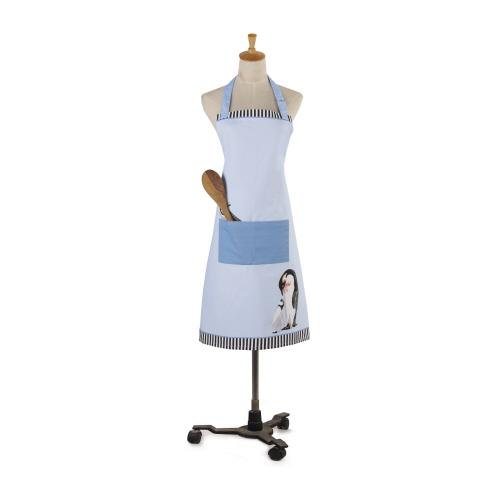 Christmas Penguin Apron, 28x34 inch, front view
