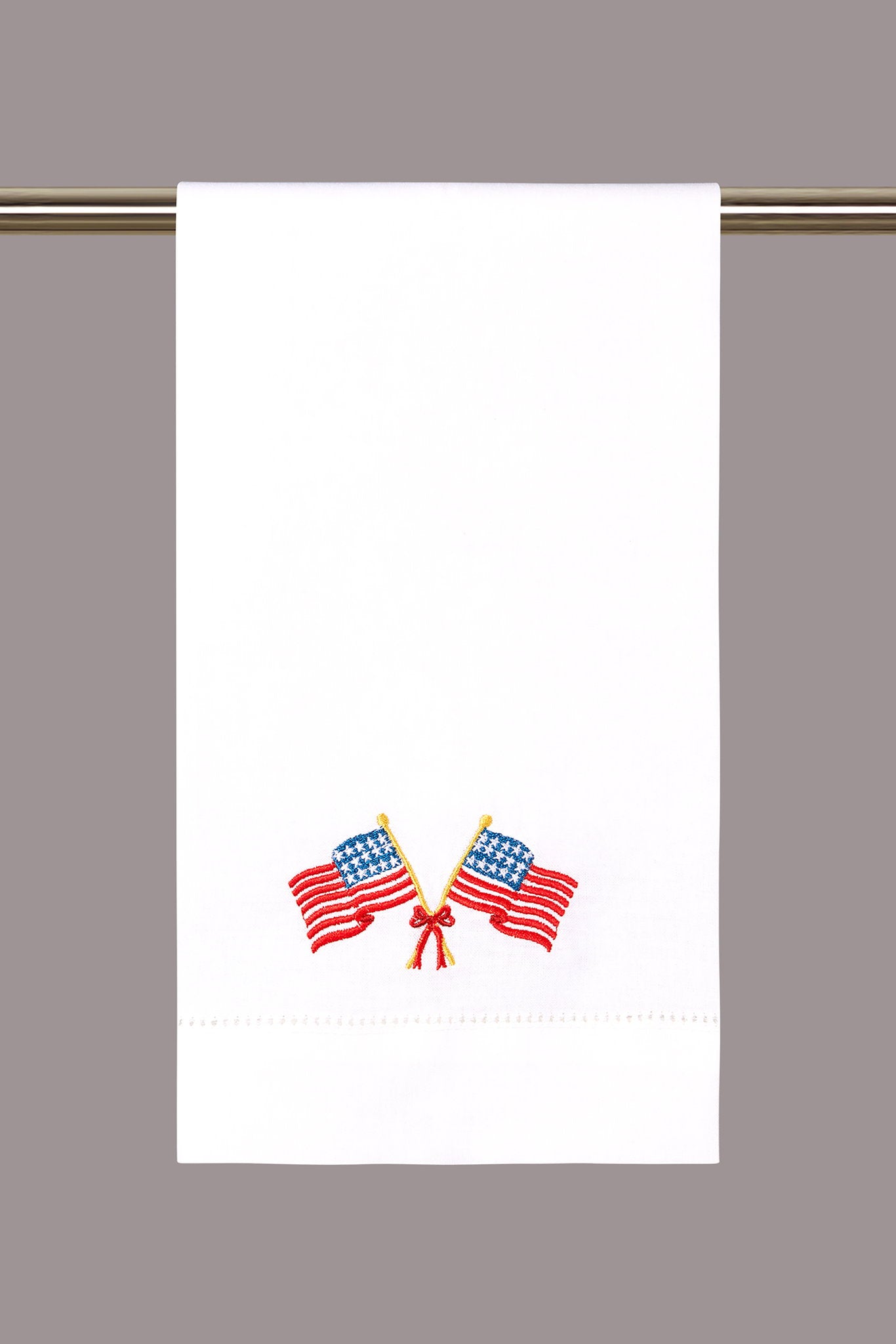 Crossed Flags Guest Towel, 14x22 inch, front view