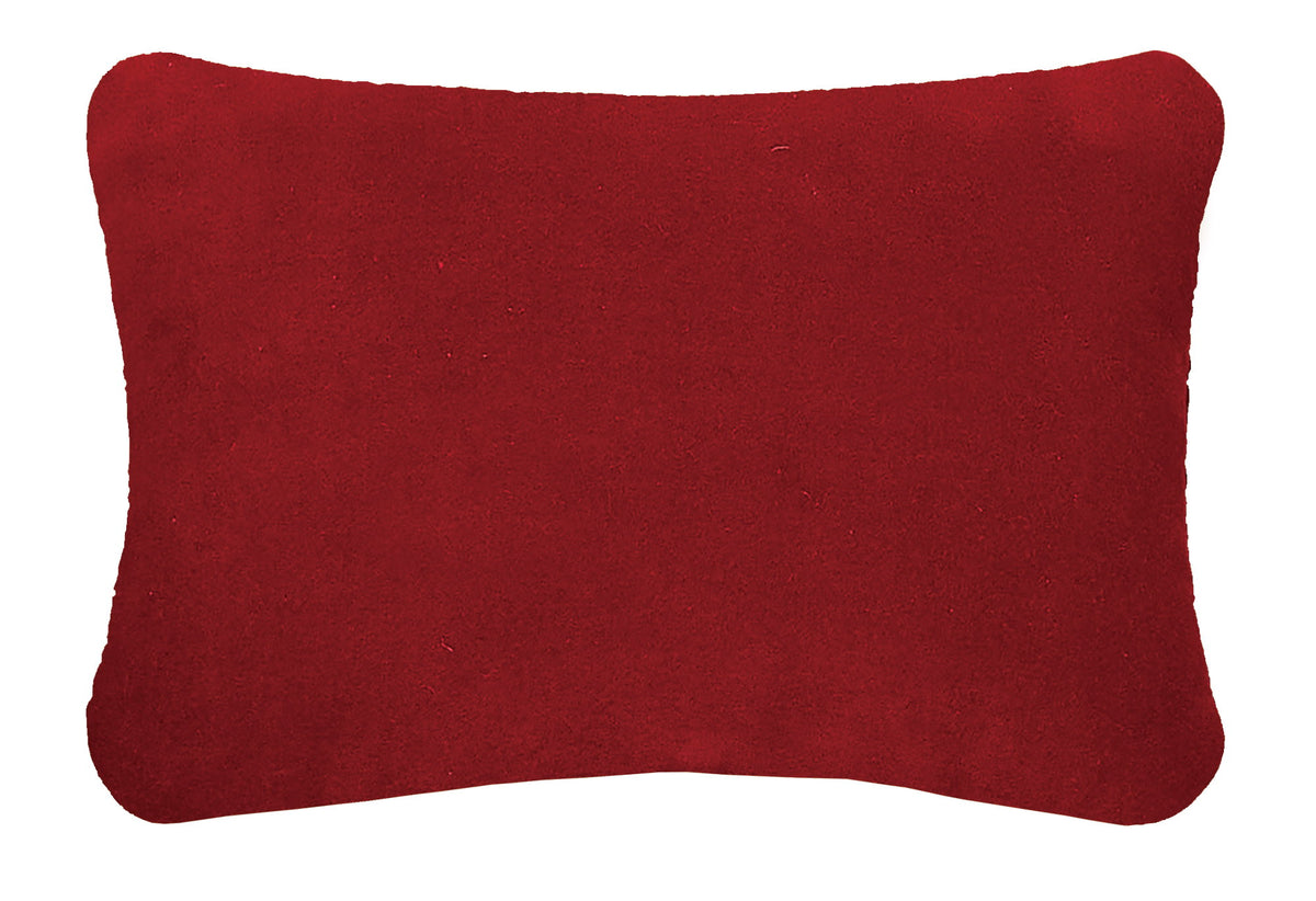 Reverse side of the Dear Santa Embroidered Needlepoint Christmas Throw Pillow, 8x12 inch