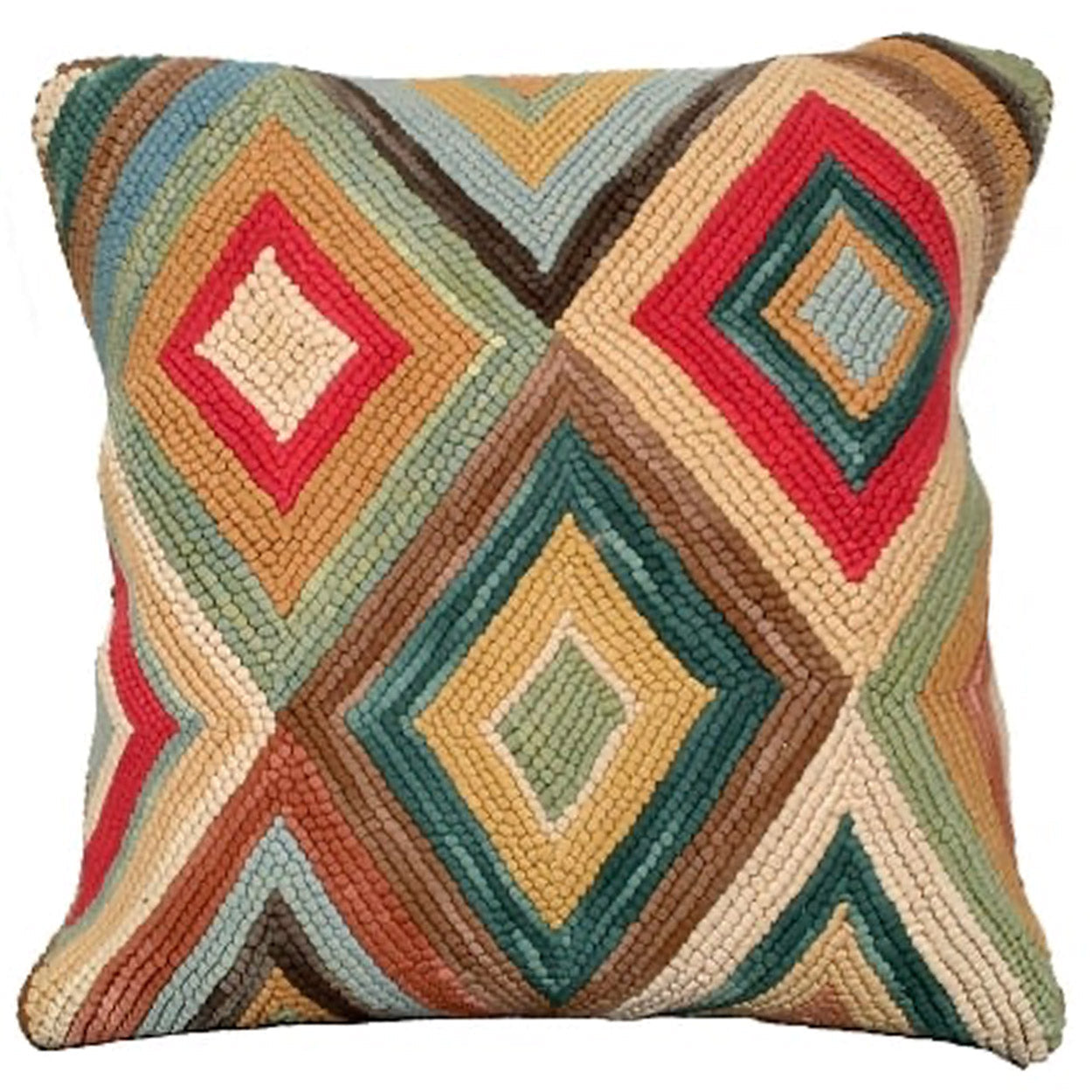 Hand Bearwallow hooked wool throw pillow with rustic nature wildlife lodge design