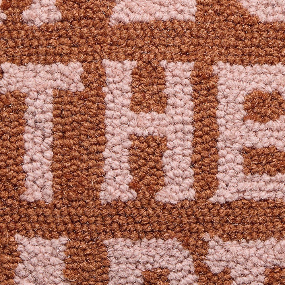 Life of the Party Hooked Wool Throw Pillow, close-up detail