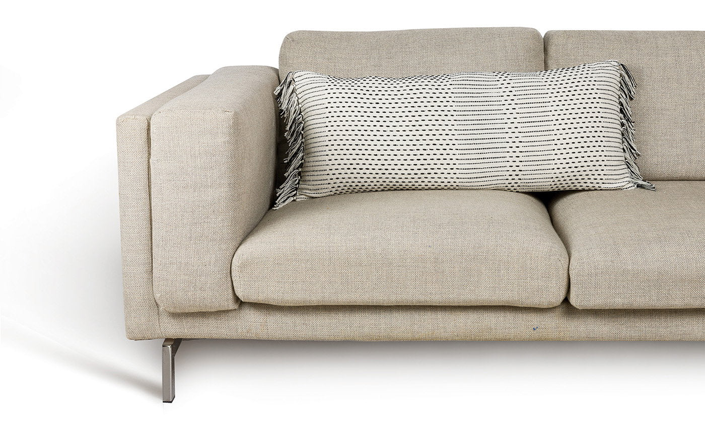 Mavis Woven Throw Pillow, 15x35 inch, closer view of the throw pillow