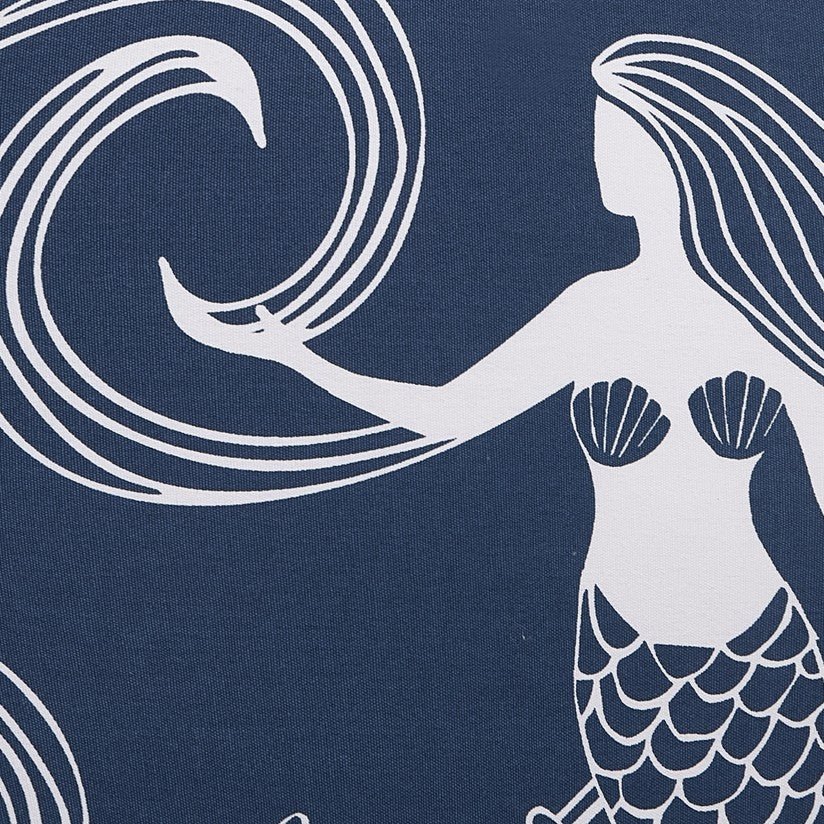Mermaid Printed Throw Pillow, close-up detail