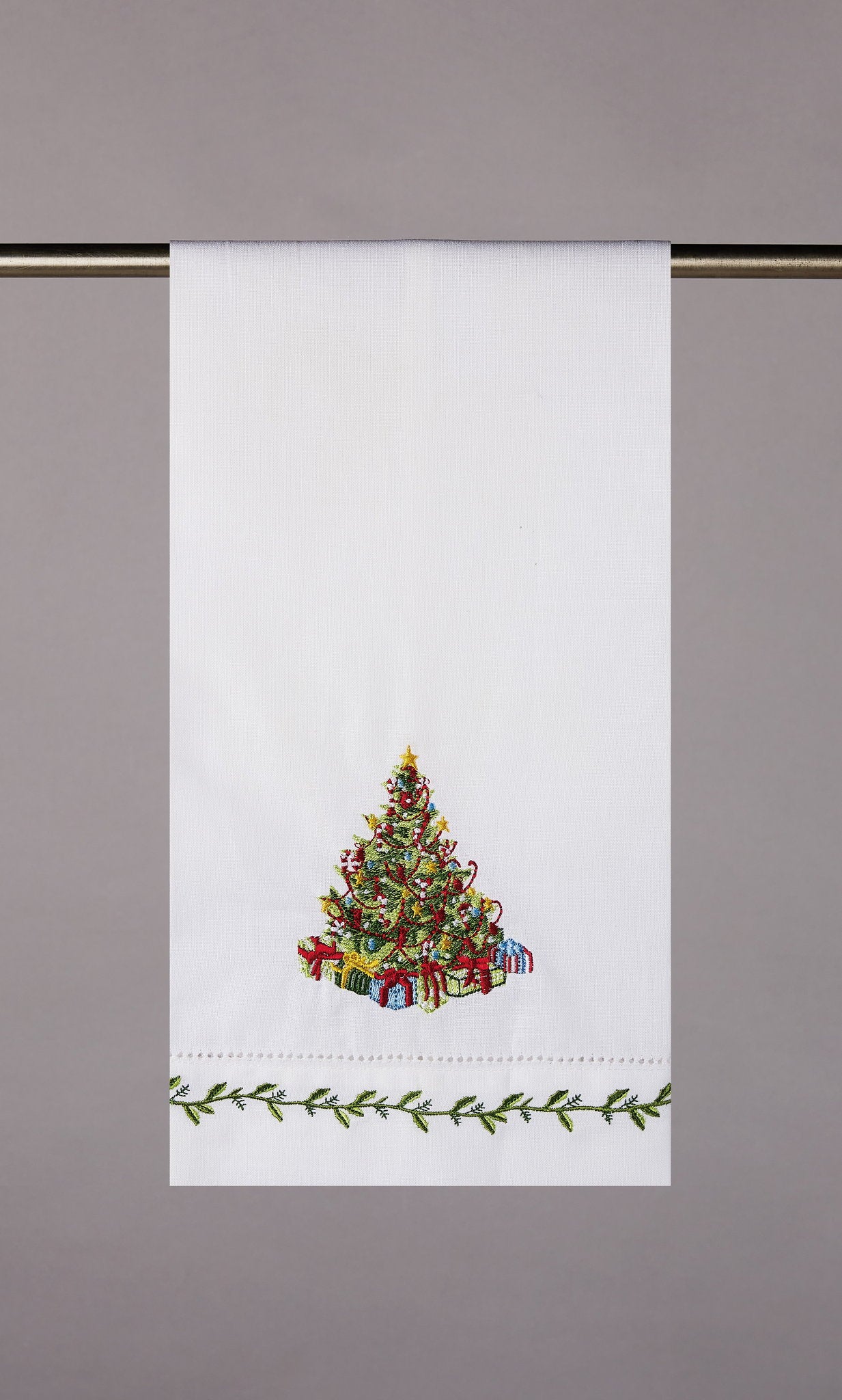 Tree with Presents Christmas Guest Towel, 14x22 inch, front view