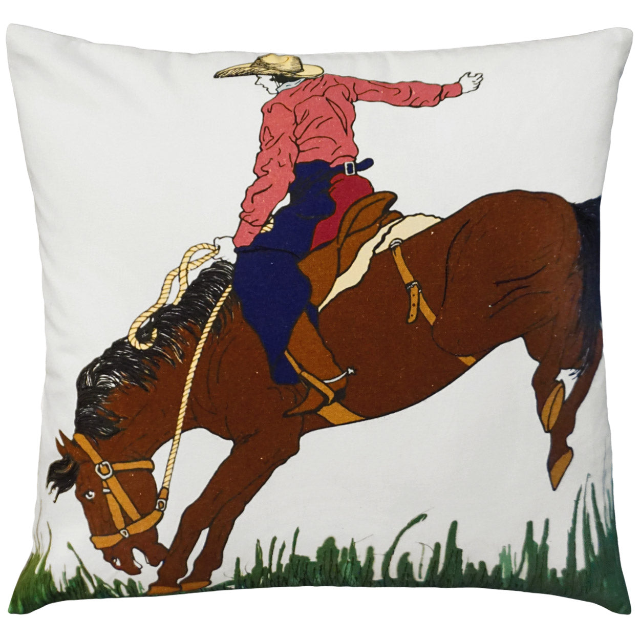 Cowgirl Adventure Western Decorative Rustic Throw Pillow, Size: 20x20