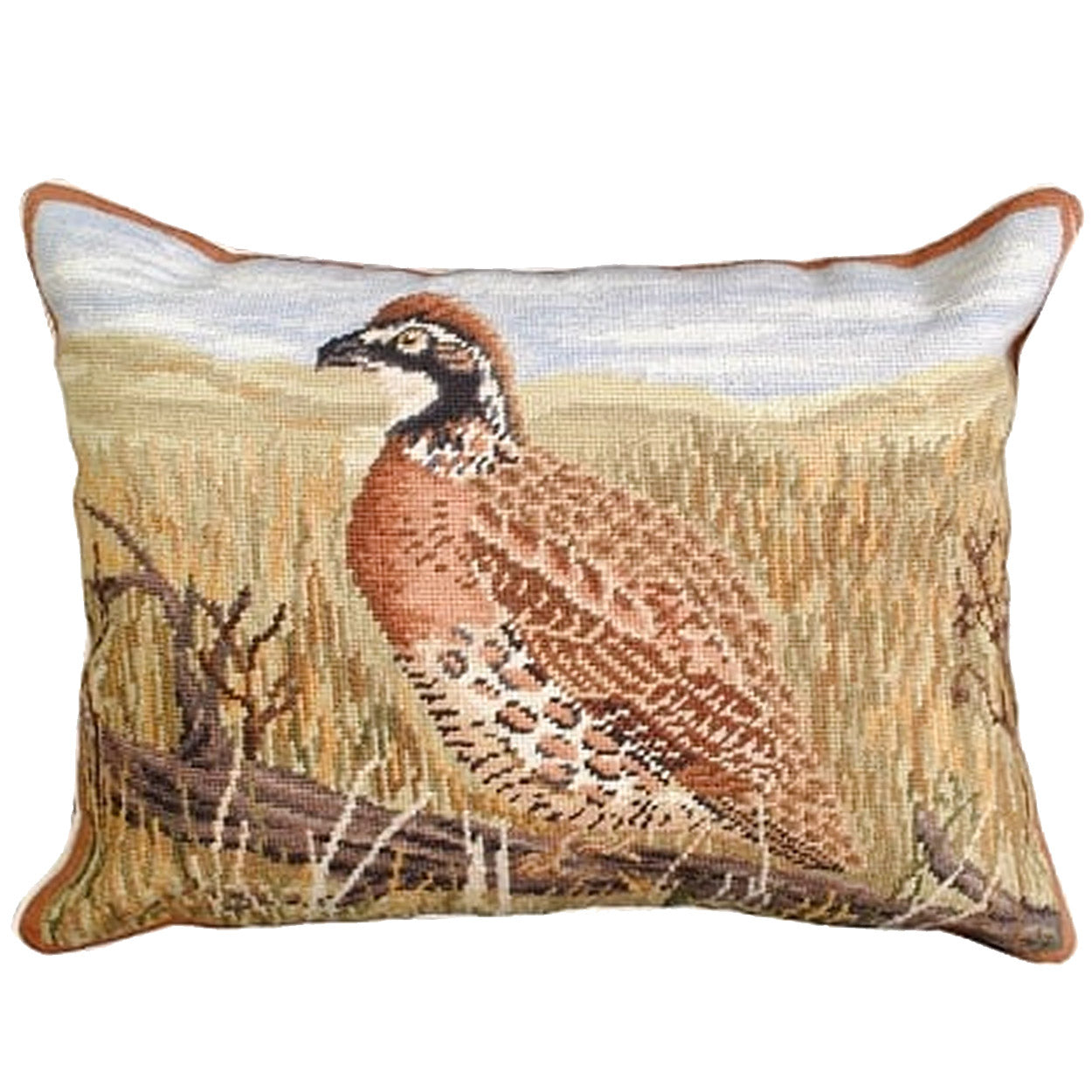 Red Quail Wildlife Birds Cabin Lodge Throw Pillow, Size: 16x20