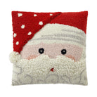 3D Santa Hooked Christmas Throw Pillow, 14x14 inch, front view