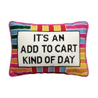 Add to Cart Embroidered Needlepoint Throw Pillow, 10x14 inch, front view
