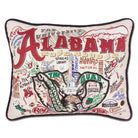 Alabama Crimson Tide hand-embroidered Variant 2 throw pillow featuring school colors and mascot imagery