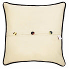 Alaska Wilderness State Travel Embroidered Pillow - back view showing velvet backing and zipper