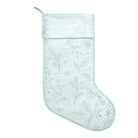 All Over Foliage Embroidered Christmas Stocking, 12x20 inch, front view