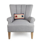 Americana Stars Wool Hooked Throw Pillow, styled lifestyle view