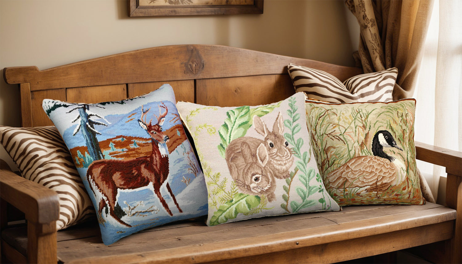 Needlepoint Pillows | Handcrafted Wool Heirloom Designs