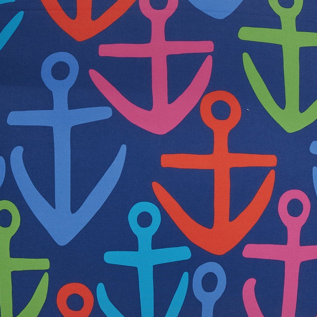 Closeup of Anchor Printed Throw Pillow showing print and fabric detail