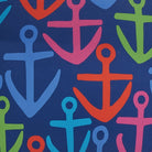 Closeup of Anchor Printed Throw Pillow showing print and fabric detail