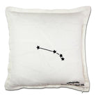 Aries Astrology Zodiac Embroidered Throw Pillow - back view showing velvet backing and zipper
