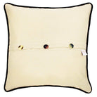 Arizona State Desert Travel Embroidered Throw Pillow - back view showing velvet backing and zipper