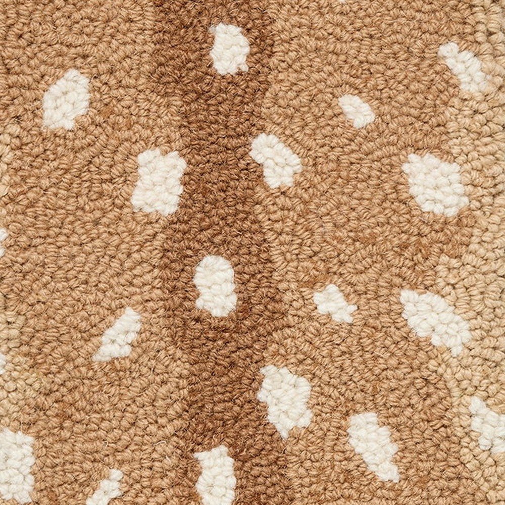 Closeup of Axis Hooked Wool Christmas Stocking showing stitch texture and craftsmanship detail