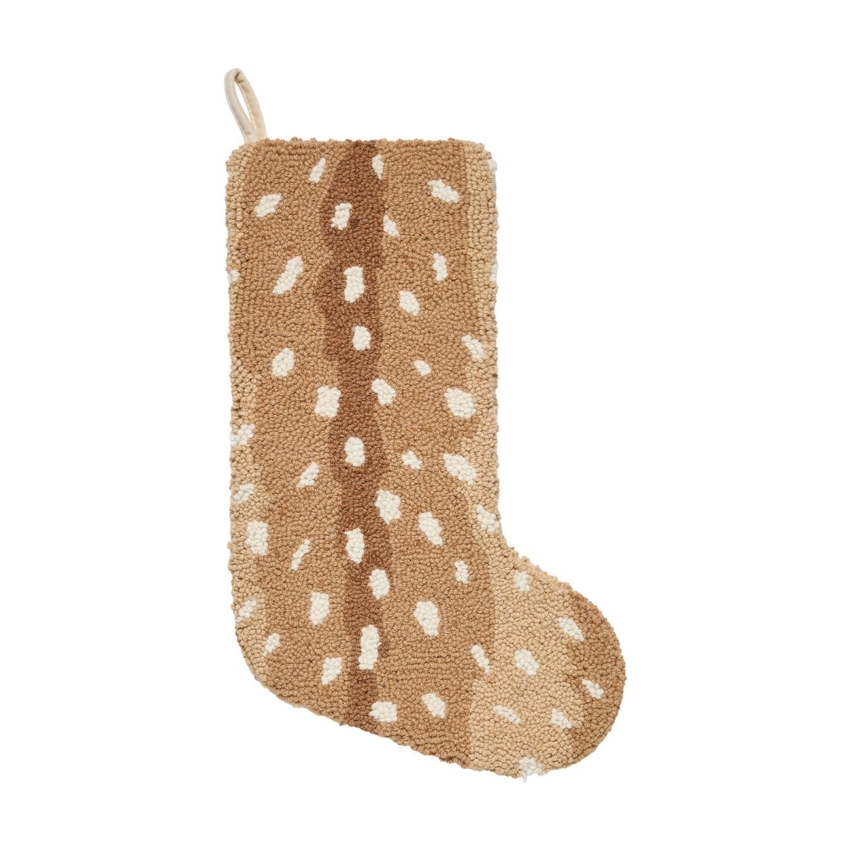 Axis Hooked Wool Christmas Stocking, 12x20 inch, front view