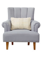 Baubles Embroidered Throw Pillow on an armchair, showing the throw pillow at room scale, 12x20 inch