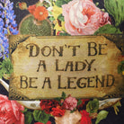 Be a Legend Printed Throw Pillow, close-up detail