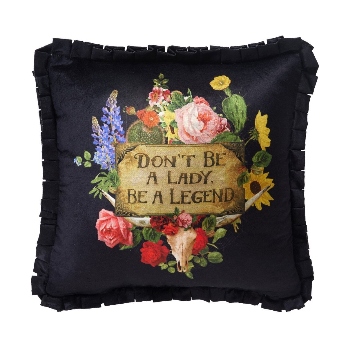 Be a Legend Printed Throw Pillow, 16x16 inch, front view