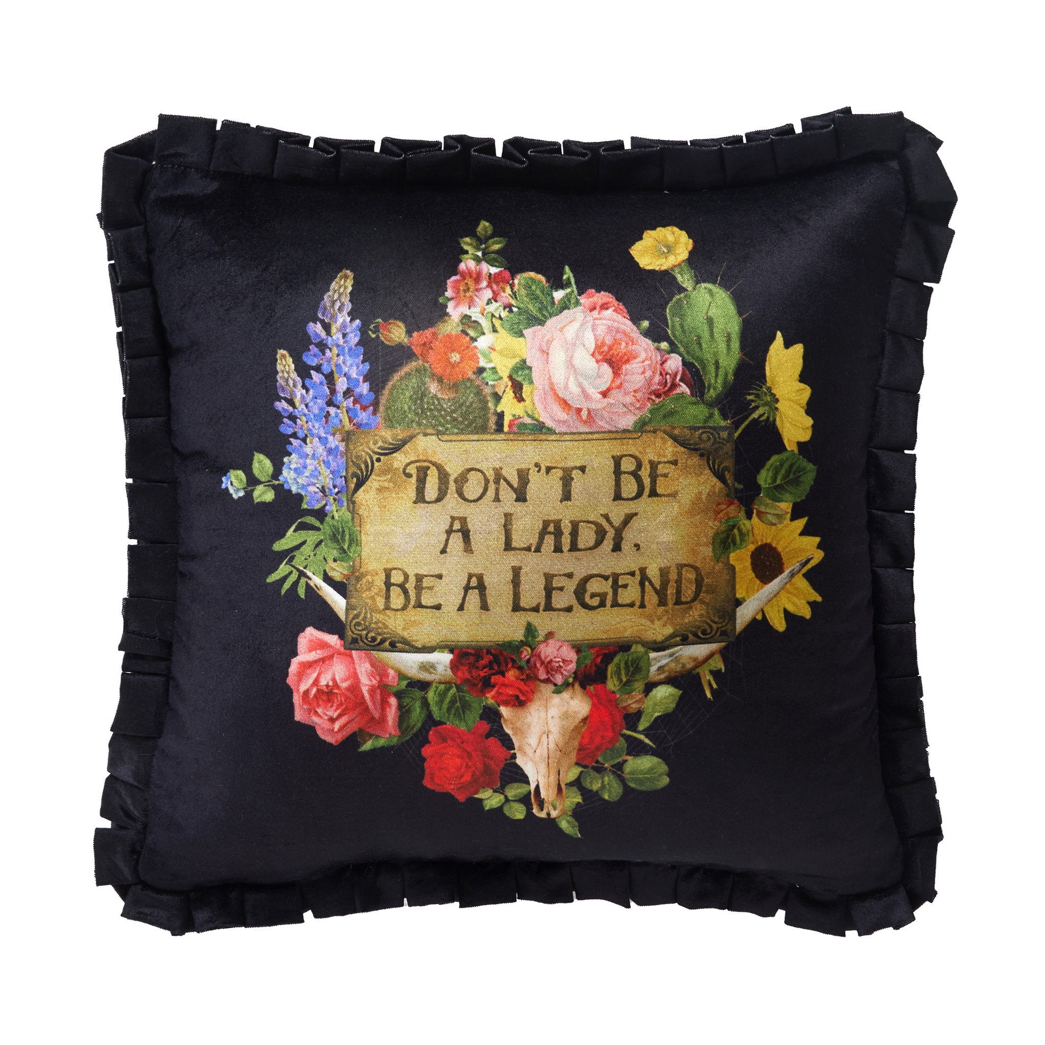 Be a Legend Printed Throw Pillow, 16x16 inch, front view