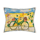 Beach Day Bike Printed Throw Pillow, 14x18 inch, front view
