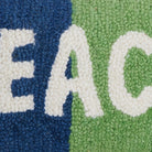 Beach Hooked Wool Throw Pillow, close-up detail