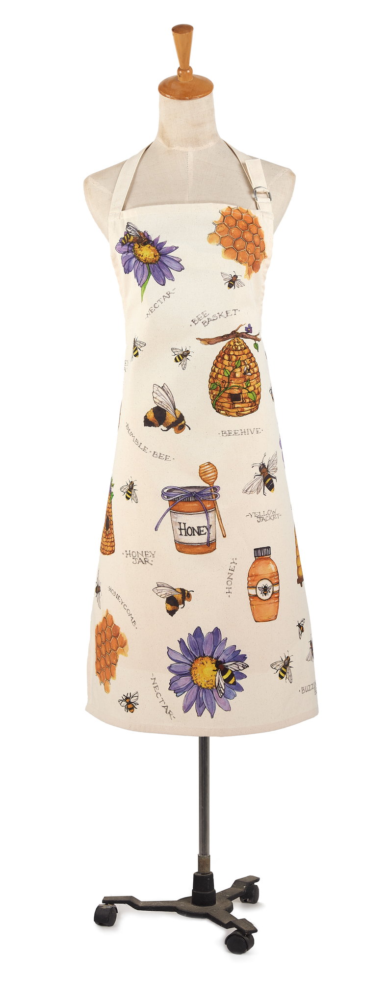 Beehavin Apron, 28x34 inch, closer view of the apron