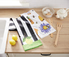 Beehavin Kitchen Towel shown alongside other designs in the same collection, 18x25 inch