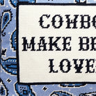 Better Lovers Embroidered Needlepoint Throw Pillow, close-up detail