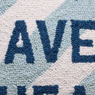 Better Waves Ahead Hooked Wool Throw Pillow, close-up detail