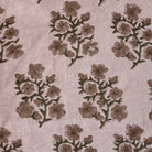 Block Print Velvet Lilac Flower Throw Pillow, close-up detail