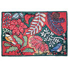 Bloomer Christmas needlepoint accent rug with festive holiday seasonal design