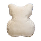 Reverse side of the Blue Bow Shaped Cherries Hooked Wool Throw Pillow, 14x16 inch