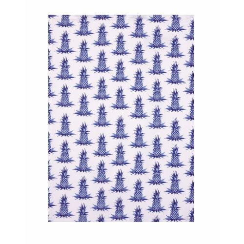 Blue Pineapple Kitchen Towel, 18x25 inch, front view