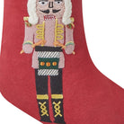 Boho Nutcracker Embroidered Christmas Stocking, close-up detail