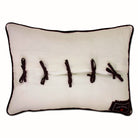 Boston Freedom Trail Embroidered Travel Throw Pillow - back view showing velvet backing and zipper