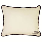 Boston University Terriers Embroidered College Pillow - back view showing velvet backing and zipper