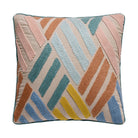 Broken Lines Embroidered Throw Pillow, 16x16 inch, front view