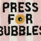 Bubbles Bell Hooked Wool Throw Pillow, close-up detail