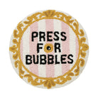 Bubbles Bell Hooked Wool Throw Pillow, 16x16 inch, front view