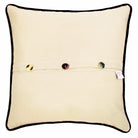 Buffalo, NY Waterfront City Embroidered Travel Pillow - back view showing velvet backing and zipper